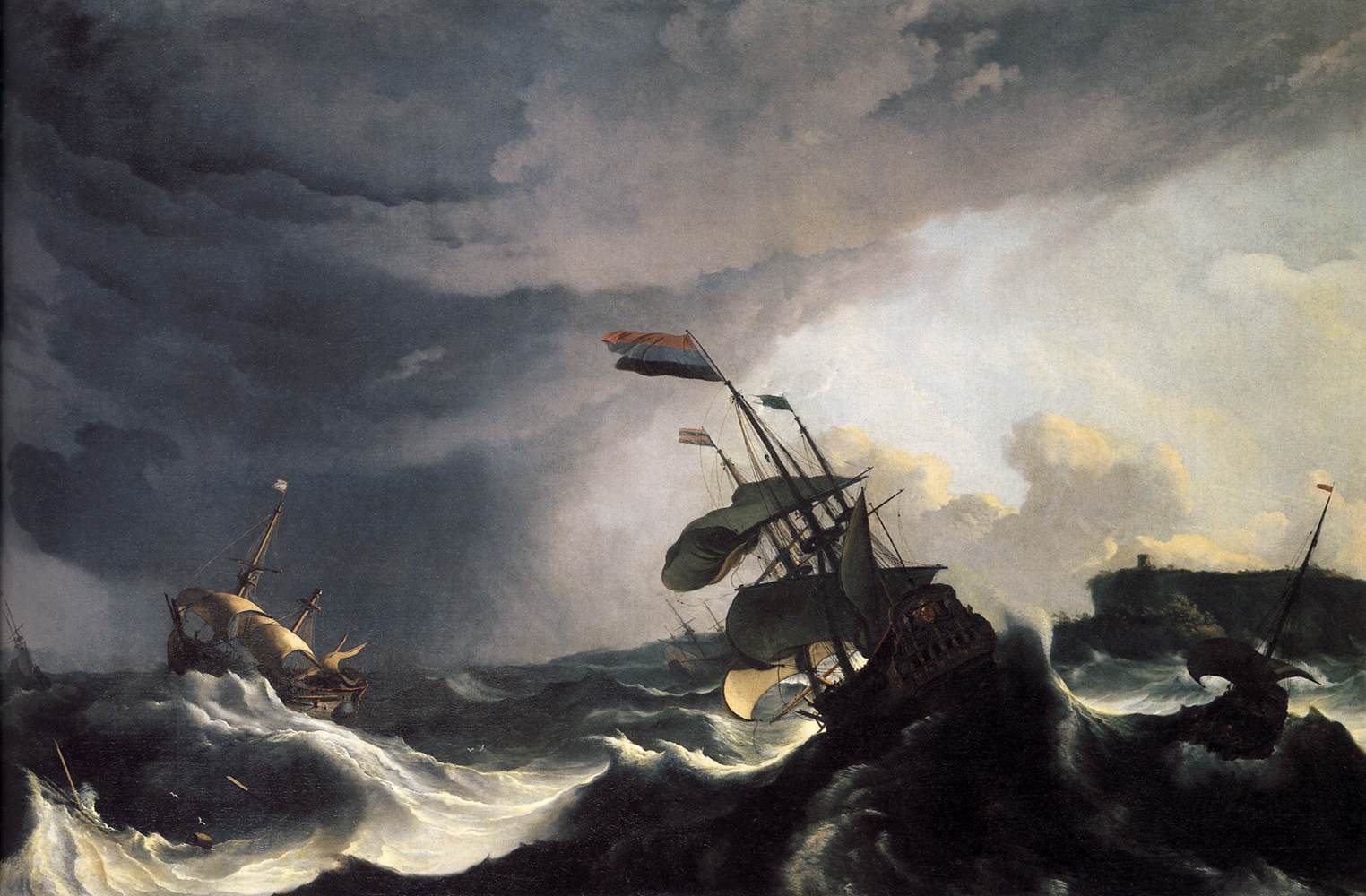 海の風景画 - LITTLE EUROPA GALLERY Ships_in_Distress_in_a_Raging_